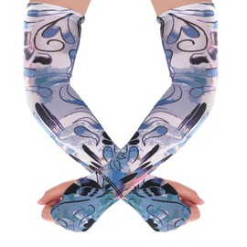 Gardening Sleeves, Garden Sleeves for Women Thorn Proof, Sun Protection Arm Cooling Sleeves with Thumb Hole (Blue)