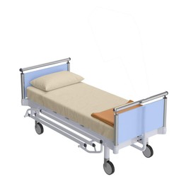 3 Piece Hospital Bed Sheet Set - Soft Microfiber 2000 Series Fitted Flat Pillowcases - with Elastic All Around - Extra Long Deep Pocket - for Home Care/Patients/Adjustable Beds (36"x84"x15", Ivory)