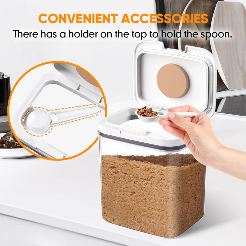 Moryimi Brown Sugar Container Airtight, 2 Quart Brown Sugar Keeper