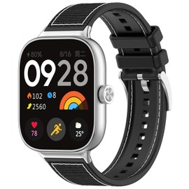 MOTONG Compatible with Xiaomi Smart Band 9 Pro Replacement Band - Silicone + Nylon Replacement Wrist Band Strap Compatible with Xiaomi Smart Band 9/8 Pro(Black)