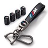 GshionLyfe Tire Valve Caps Set with Metal Keychain