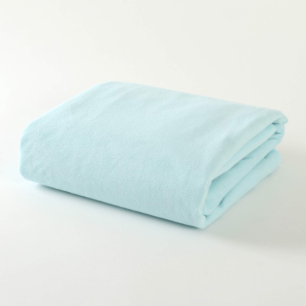 Ikuzu 100% Cotton Waterproof Bedwetting Sheet, 55.1 x 82.7 inches (140 x 210 cm), Double Size, 1 Piece, Saxe Blue