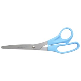 Westcott 8" All Purpose Value Stainless Steel Straight Scissors, Blue (13151)