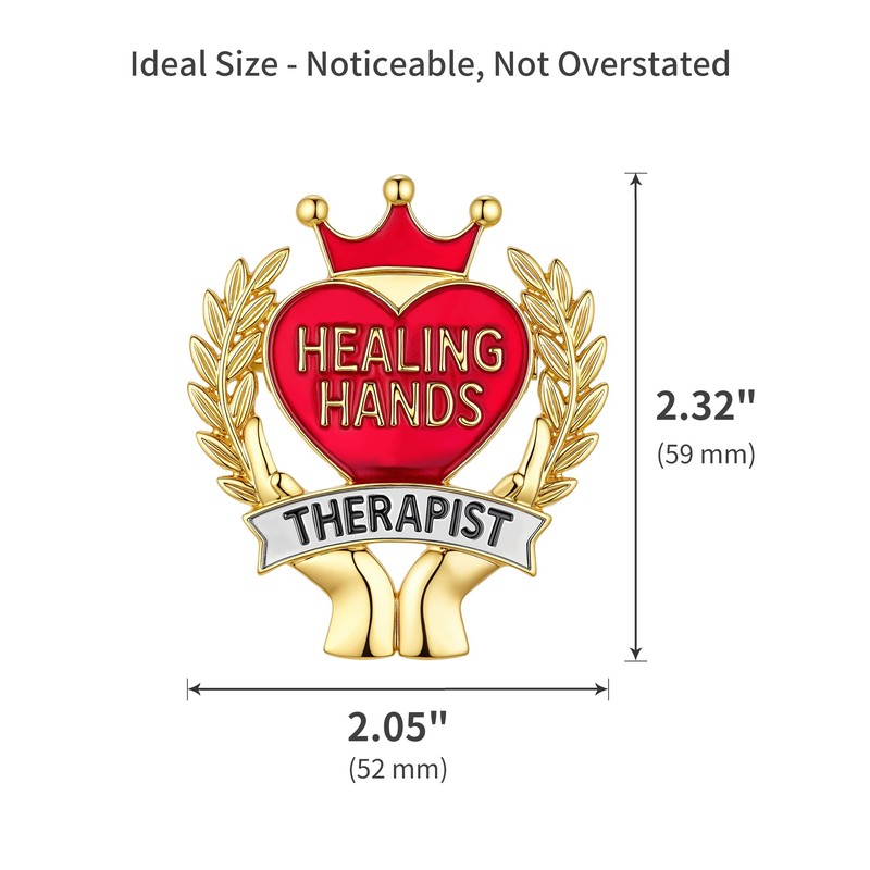 Physical Therapist Gifts, OT, Massage Therapist Healing Hands Brooch Pin