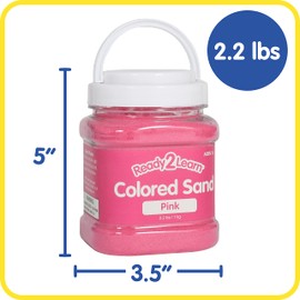 READY 2 LEARN Colored Sand, Pink, 2.2 lbs, Play Sand for Kids