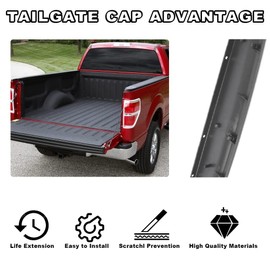 Front Header Deck Rail Truck Bed Accessory Cap Cover Compatible with Toyota Tacoma 2016-2019 Pickup 4-Door 2.7L 3.5L