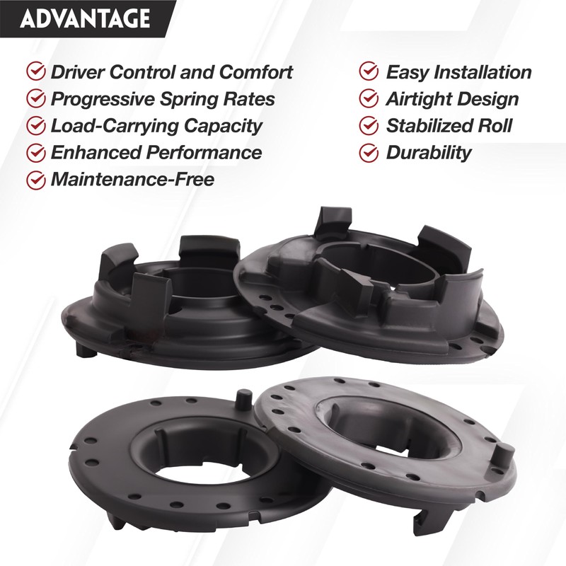 4 PCS Rear Upper and Lower Coil Spring Insulator Kit