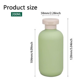 Plastic Squeeze Bottles with Flip Cap and Pump, 2pcs Empty Squeeze Bottles with Flip Cap, Refillable Travel Bottles Shampoo Pump Bottles, Shampoo and Conditioner Bottles Travel Containers, 200ml