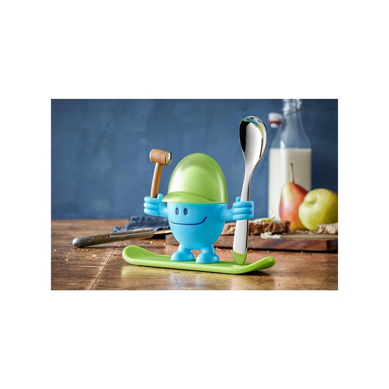 WMF Portauovo McEgg Bimbo con Cucchiaio Acciaio Inox, Plastica, Blu