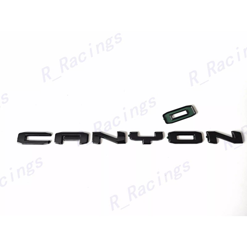 GMC 5PCS Gloss Black Red Door Rear Grill AT4 Canyon