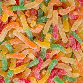Smarty Stop Gummy Worm Candy – Edible Fruity Flavored Confectionery Snack (Aqua Worm, 2 Pound (Pack of 1))
