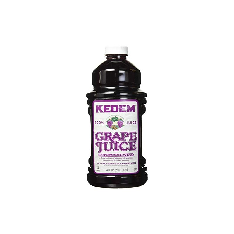 Kedem 100% Pure Kosher Concord Grape Juice, 64oz Bottle