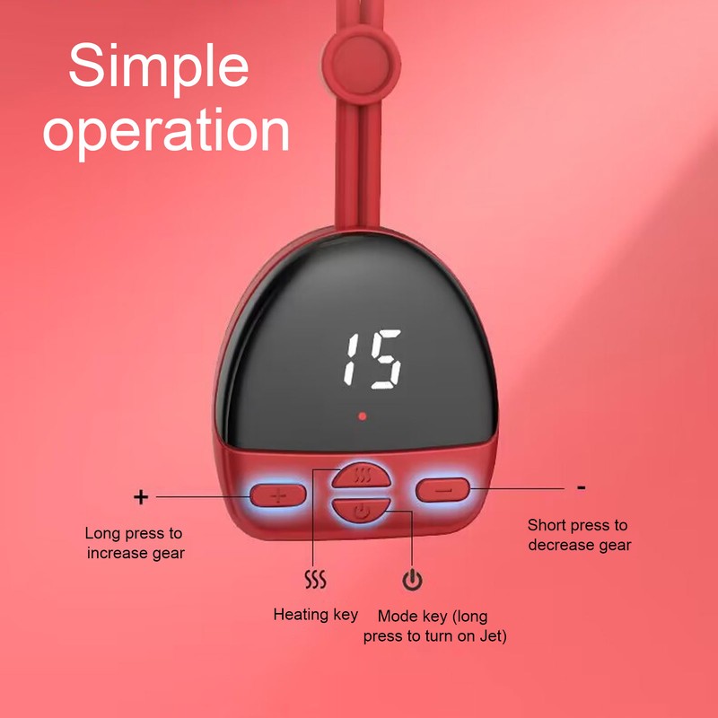 Mini Electric Pulse Pendant Neck Massager with Heating Pulse 6