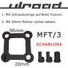 ULROAD For Festool MFT/3 Drilling Template 96 mm DIY Drilling
