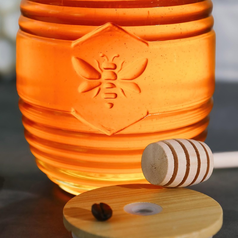 Kate Aspen 24oz. Bee Hive Shaped Honey Glass Mason Jar