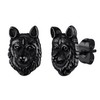 Norse Viking Wolf Stud Earrings Stainless Steel Retro Fenrir Ear