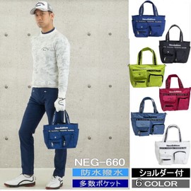 NewEdition GOLF NEG-660 Round Tote Bag, Round Bag, Multi-functional Sorting Pockets, 3 Colors, Waterproof, Tote Bag, Golf Bag, Small Bag for Golf, Round Accessories, Cart Bag, Women's, Men's,, Black
