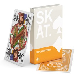TS Spielkarten Skat Card Game Made of 100% Plastic (Plastic +) French Image, Waterproof and Washable, Skat Cards (Plastic)