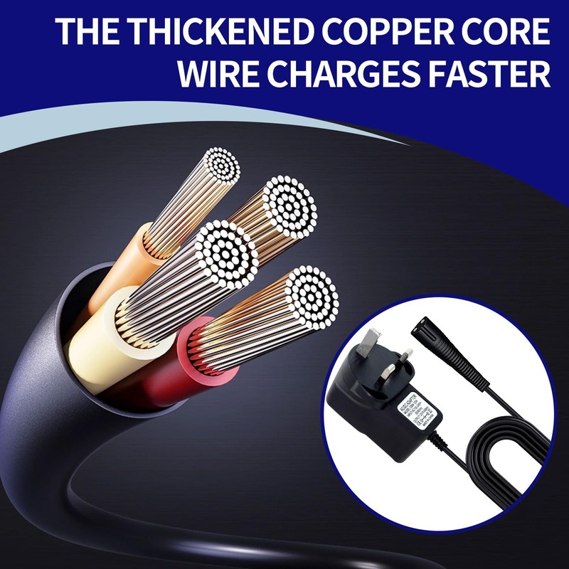 12V Charger for Braun Shavers Charger Cable Series and Trimmers