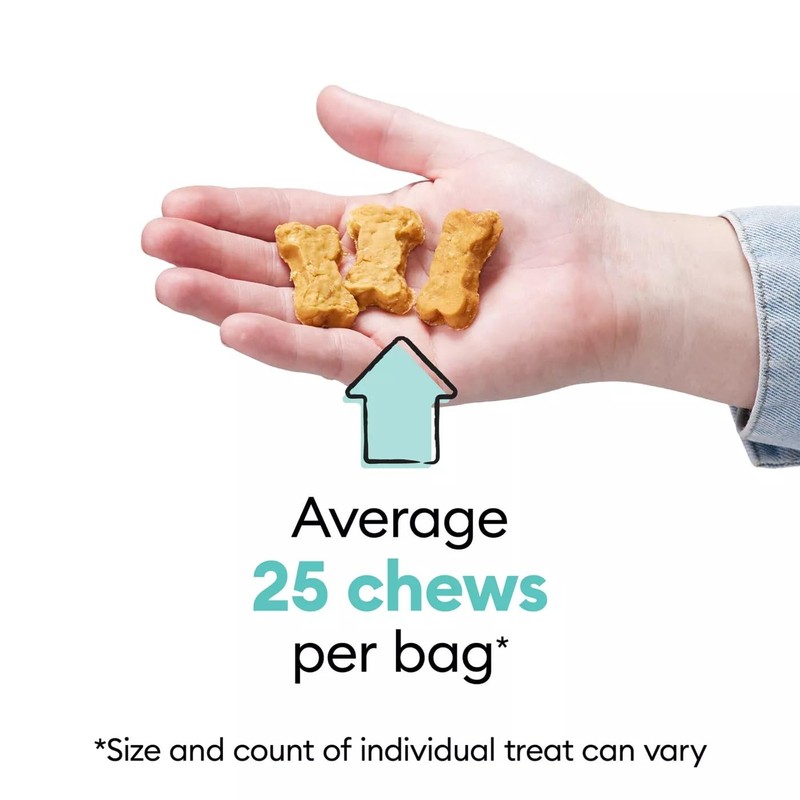 Wiggles & Wags 1 Soft Chews Peanut Butter Recipe Bone-Shaped