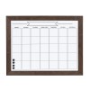 DesignOvation Beatrice Framed Magnetic Dry Erase Monthly Calendar, 23x29, Walnut