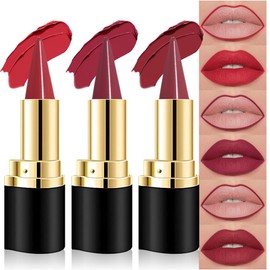 Kaely 3Pcs Gradient Matte Lip Liner Pencil & Lipstick Crayon Combo Set for Women, 2in1 Flawless Contour Gradual Ombre Effect Lip Pencil Makeup Waterproof, labiales mate 24 horas originales, 01+02+03