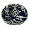 Morase Masonic Monogram Symbol Design Cowboy Belt Buckles (Serving the