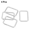 sourcing map 4Pcs Metal Rectangle Ring, 1 1/2 x 1