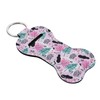 Beautyflier Neoprene Lipstick Keychain Holder (Flower Pattern)