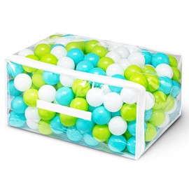 Hovenlay 100 Ball Pit Balls for Kids, Plastic Balls for Ball Pit, Play Balls for Toddlers Babies, Ideal for Ball Pit, Kiddies Pool, Indoor Playpen