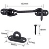 Tahbarshi Pack of 2 Latch Door, 4/6/8 Inch Storm Hook,