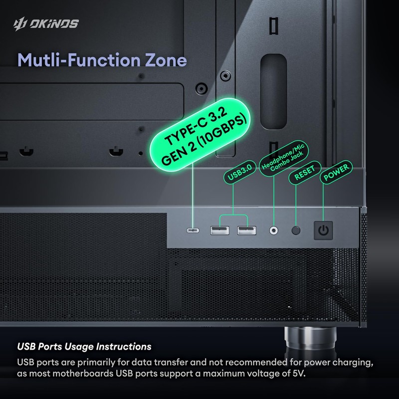 Okinos Aqua 3 Air, Micro ATX Case, MATX PC Case