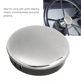 Boat Steering Wheel Cap, Boat Steering Wheel Center Cap 2.5in/6.35cm 316 Stainless Steel ABS Snap in for Yachts