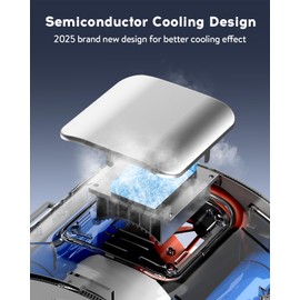 Vangue 10000mAh Portable Waist Fan with 2 Detachable Straps and Cooling Plate, Rechargeable 13500RPM Personal Fan, Hands-Free Wearable Mini Neck & Body for Outdoor, Construction, Farm Work