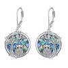 Grmdit Abalone Shell Earrings for Women 925 Sterling Silver Dragonfly/Bird/Tree