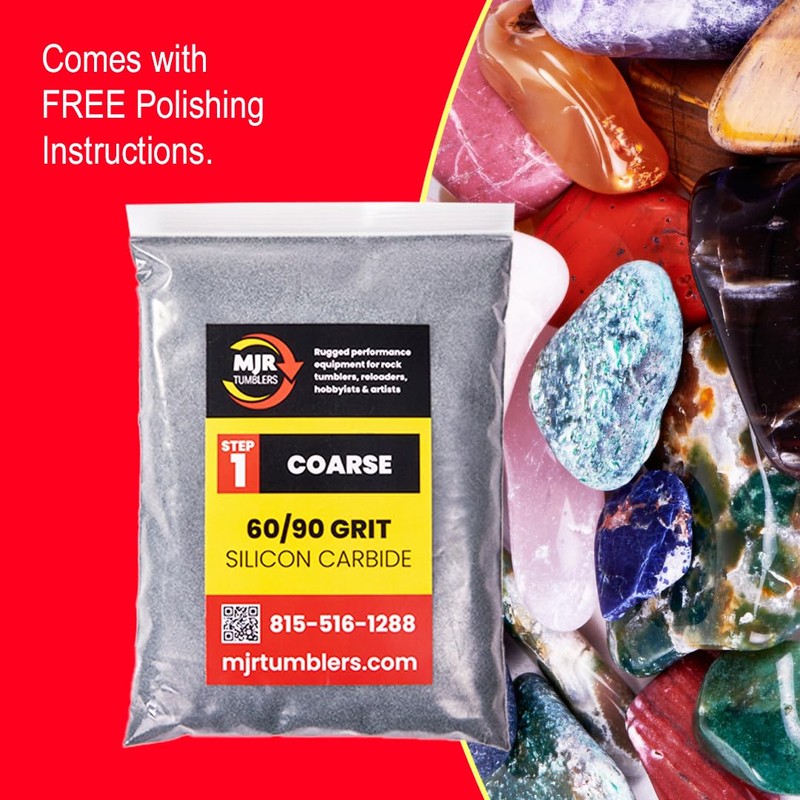 3lb of MJR Tumblers Premium 60/90 Coarse Silicon Carbide Rock