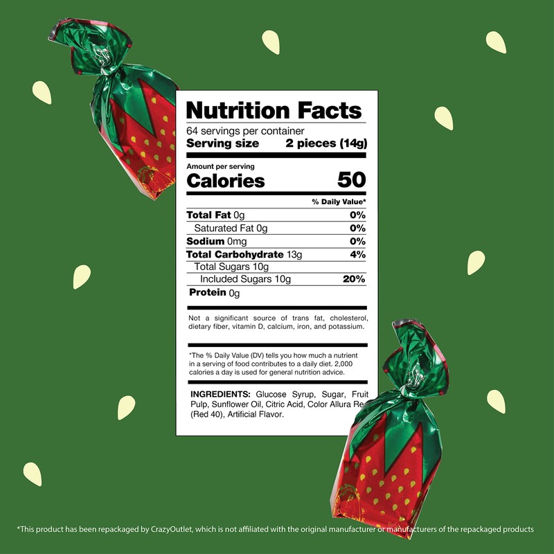 Arcor Strawberry Bon Bons - 2 Pound Bulk Pack -