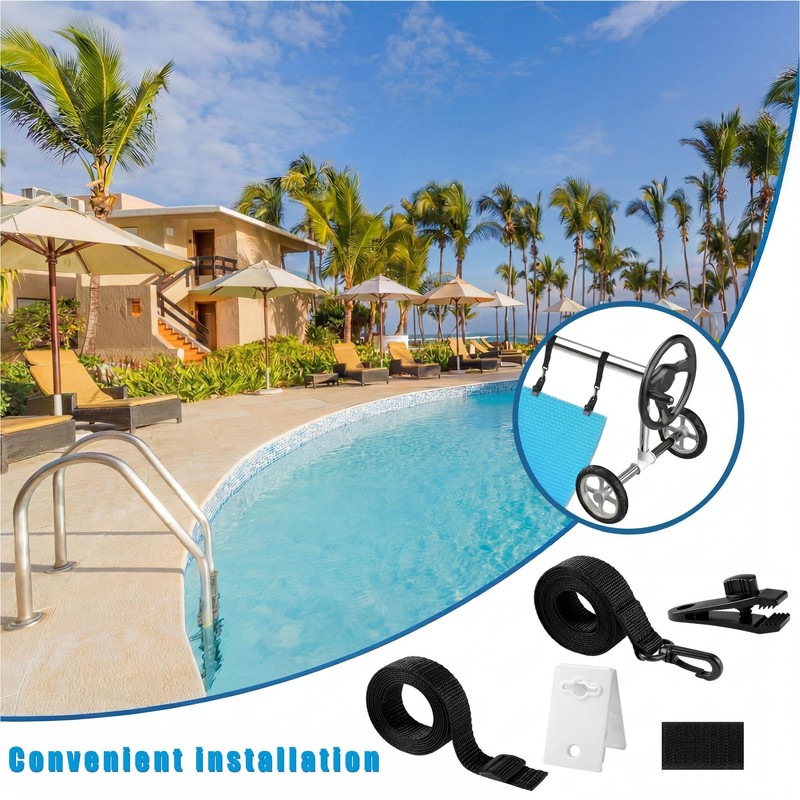 Yoojahow 20 Pcs Pool Solar Cover Reel Attachment Kit 8