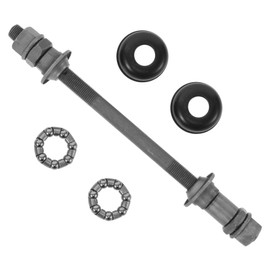 Kisangel Mountain Bike Rear Axle 180mm Durable Hub Ball Bearings Titanium Alloy Shaft Compatible Bicycle Repair Kits for Mountain Biking and DIY Repairs