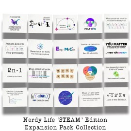 Life of the Kind Nerdy Life STEAM Expansion Pack 20-Card Postcard Collection of Science Puns