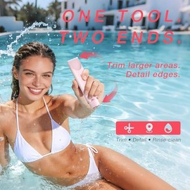 Recortadora de Bikini para Mujeres – Afeitadora Eléctrica Suave para Áreas Sensibles, Afeitadora Recargable USB-C Impermeable para Cuerpo y Cara, Rell
