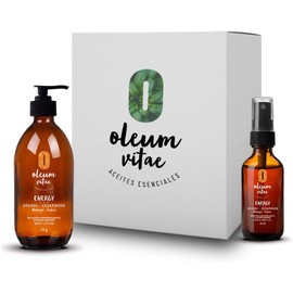 OLEUM VITAE Kit Dúo Hidratación Naranja-Cedro. Crema Corporal y Hair & Body Oil. Con Aceite Esencial de Cedro