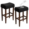 EVOLLER Waterproof Bar Stool Covers Rectangle 2 Pack Black Jacquard