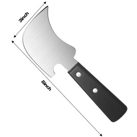 Hanaive 2 Pack Rocker Knives for Disabled Sharp Steak Knives One Handed Adaptive Equipment Gadget 8 x 3 Inch Easy Hold Curved Knife for Meat Cutting Utensil Chopping Limited Strength Hand Elderly
