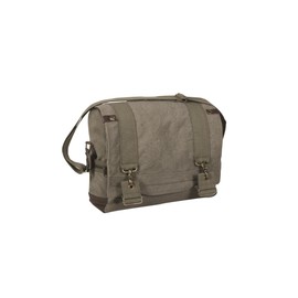 Rothco Vintage Canvas B-15 Pilot Messenger Bag Crossbody Shoulder Bag-Olive Drab