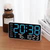 AIXXCUVQ LED Digital Alarm Clock with Voice Control Features Table