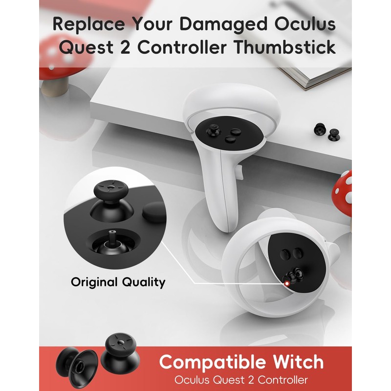 Thumbsticks Replacement Kit for Oculus Quest 2 Controller/for Meta Quest