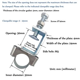 BOLWHAO 4Pcs I Beam Cable Clamp for Pipe, Galvanized Steel Conduit Hanger with Beam Clamp Conduit Cable Hanger Ring Fit for 1-1/4"(32mm)