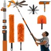 20FT Reach Extendable Ceiling Duster Kit with Squeegee & Cobweb