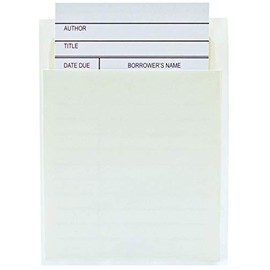 Jot & Mark Library Book Card and Pocket Holder Kit | For Organizing Lending Catalogs, Libraries, and Checkouts, Set of 100 each